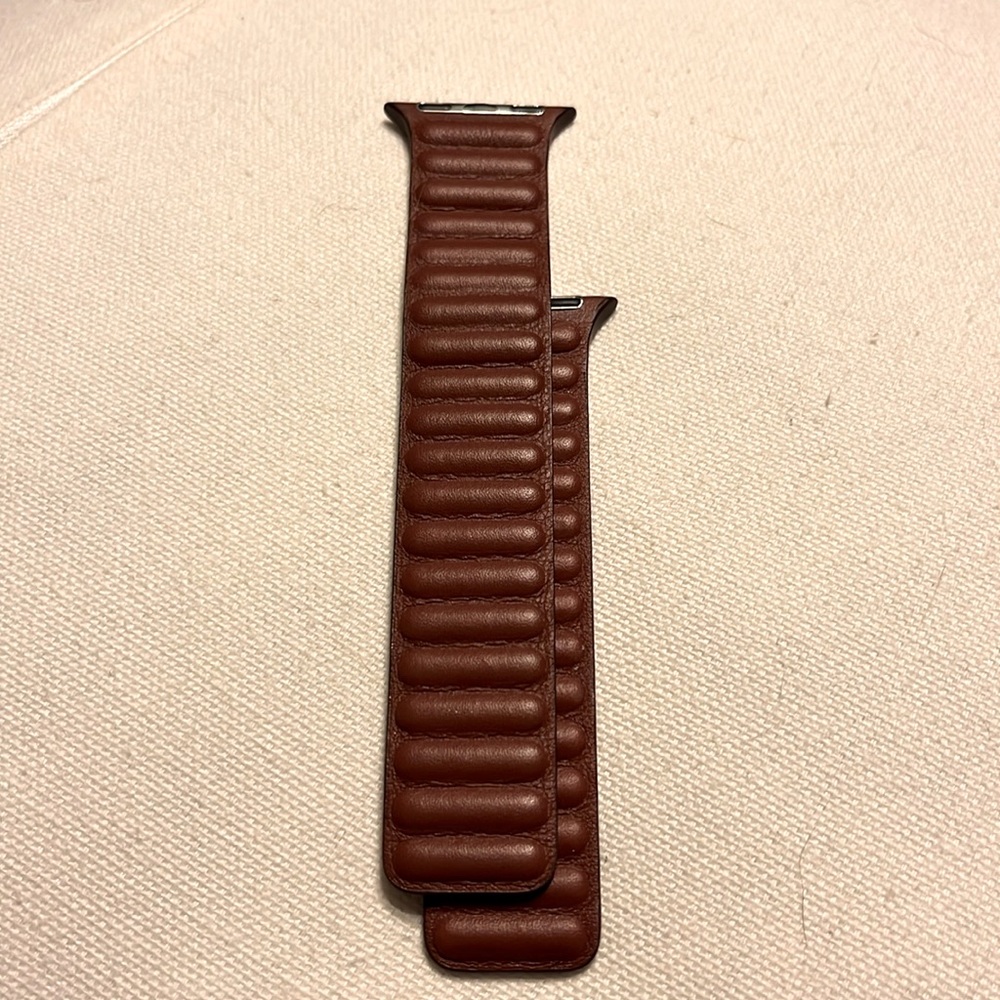 Apple Watch Leather Band, Umber, 41mm, M/L